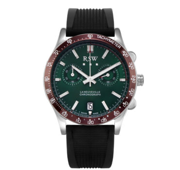 Montre RSW La Neuveville Chronographe Sport - Boîtier Acier PVD Noir, Bracelet Acier, Automatique, Neuve